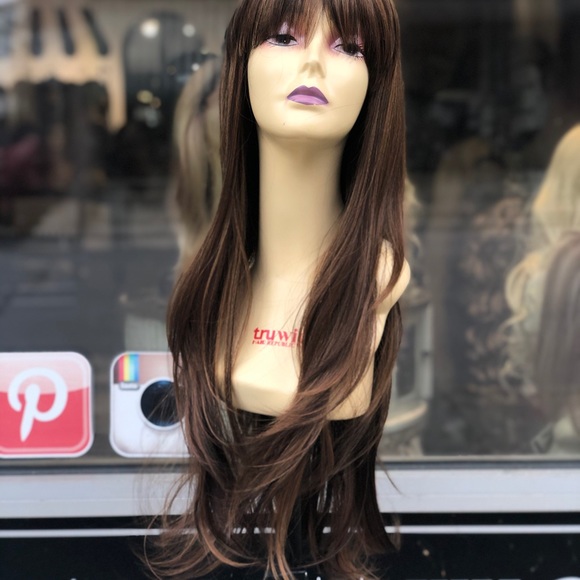 Long copper brown bangs wig 2020 - Picture 5 of 9